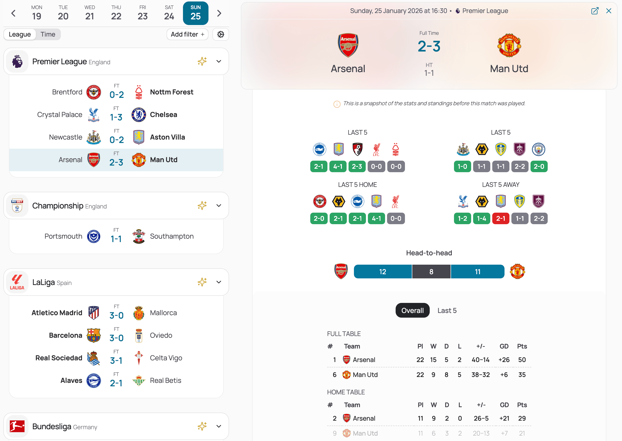Satdee desktop calendar view